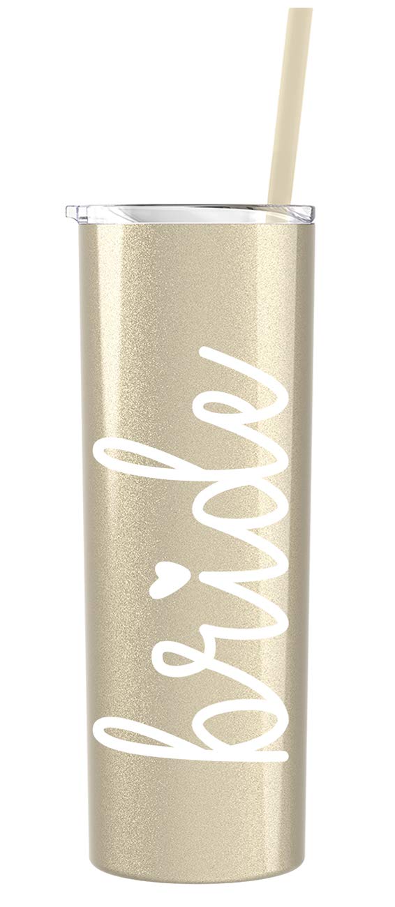 The Crafty Engineer Tumbler with Straw - Champagne for Bridal Showers & Weddings