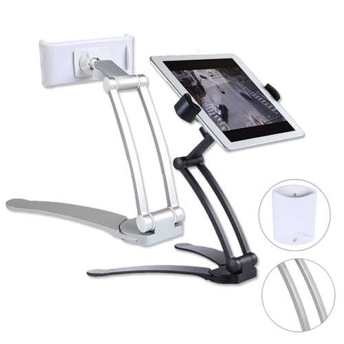 Bakeey Universal Adjustable Aluminum Alloy Wall Mount Holder for iPad, iPhone, Tablet - Perfect for Bed, Sofa & Office Lazy Desktop Stand