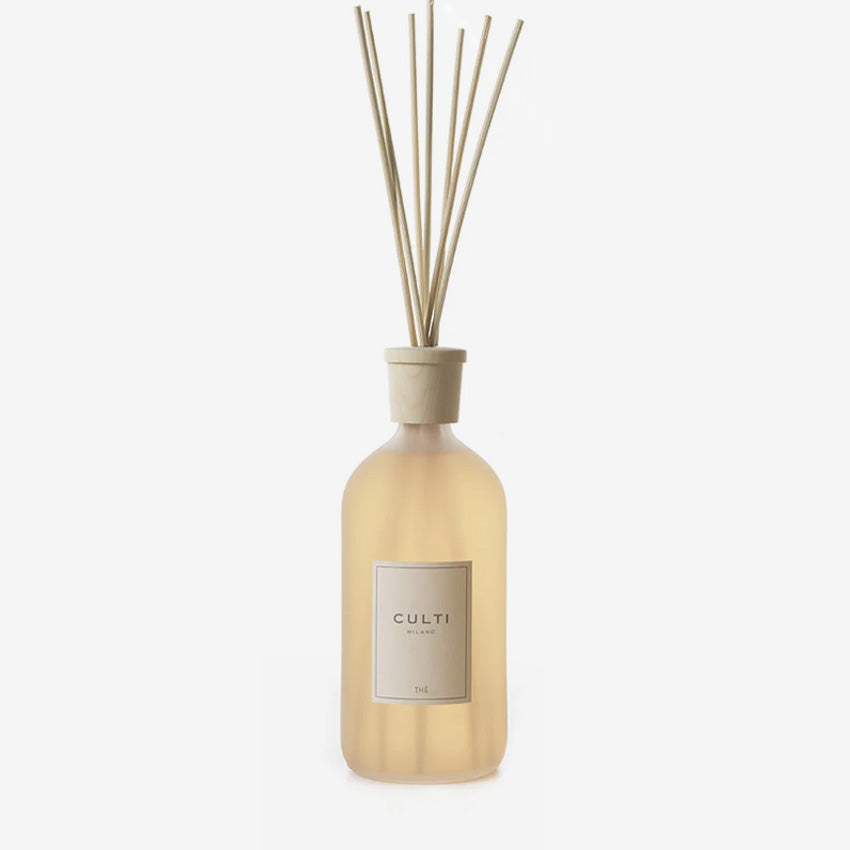 Culti Milano Thé Stile Reed Diffuser - Premium Home Fragrance for Living Room, Bedroom & Office | Long-Lasting Aromatic Scent with Natural Essential Oils