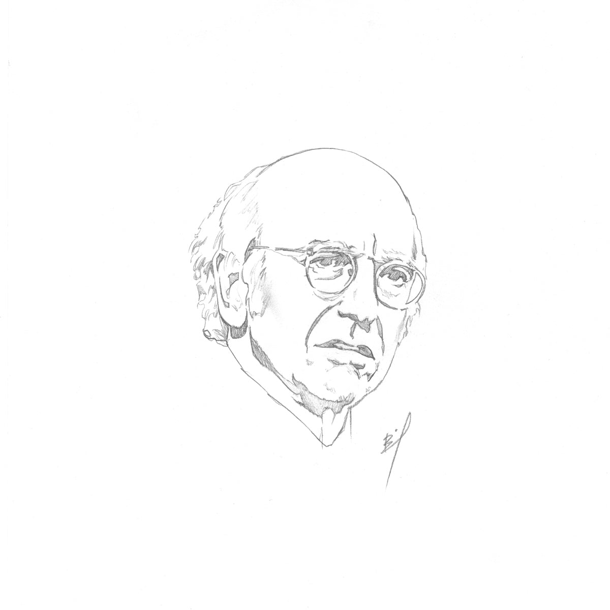 Larry David Sketch Art Print - Funny Comedy Wall Decor for Fans - Perfect for Home, Office & Gifts