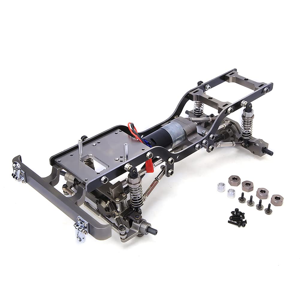 VGEBY 1/12 Scale Metal RC Car Chassis Frame Kit for MN-D90 Off-Road Crawler - Durable Upgrade Parts for RC Rock Crawling & Trail Adventures