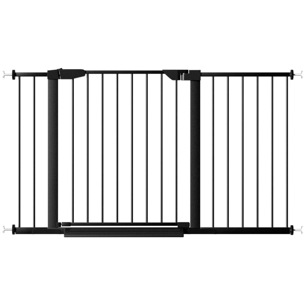 Fairy Baby Extra Wide Walk Through Baby Gate - Black Safety Gate for Doorways 51.57