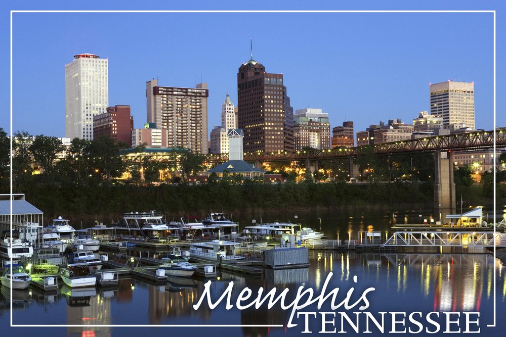 Memphis Tennessee Night Skyline Metal Wall Art - 12x18 Gallery Quality Aluminum Print - Perfect for Home, Office & Living Room Decor