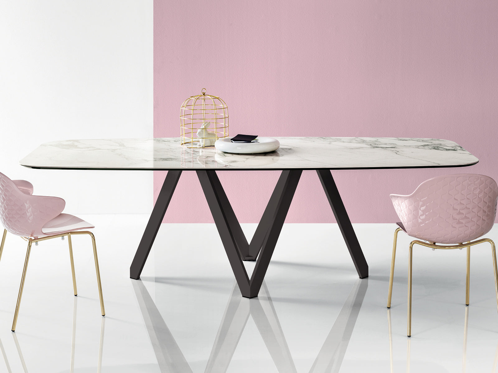 Cartesio Table - Modern & Stylish Dining Table for Home & Office | Perfect for Dining Rooms, Kitchens, and Workspaces