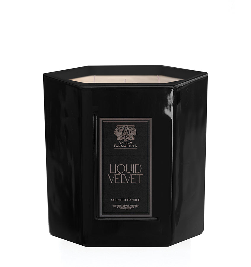 Antica Farmacista Luxury Three-Wick Scented Candle - Liquid Velvet Fragrance for Home Decor, Romantic Ambiance & Relaxation