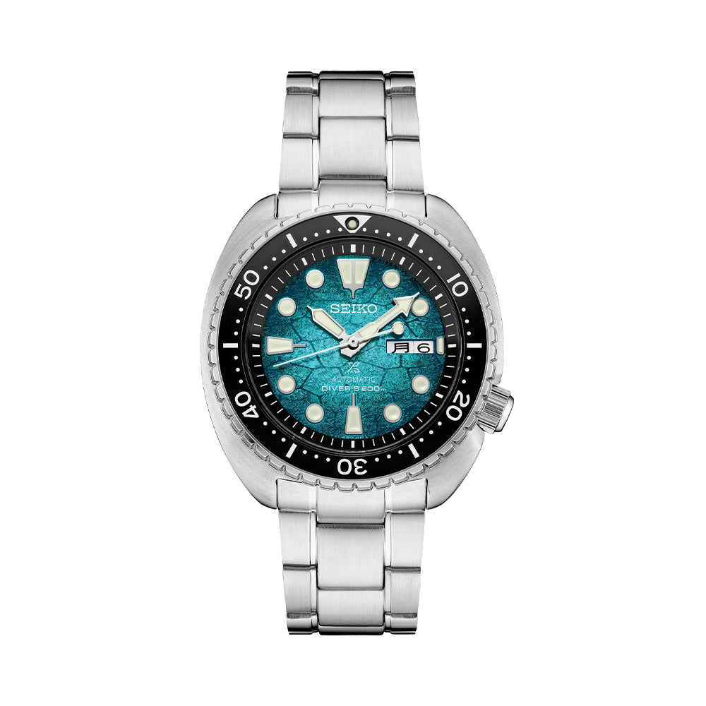 Seiko SRPH57 Prospex U.S. Special Edition 45mm Green Dial Men's Diver Watch with Stainless Steel Bracelet - Perfect for Scuba Diving, Water Sports & Everyday Wear