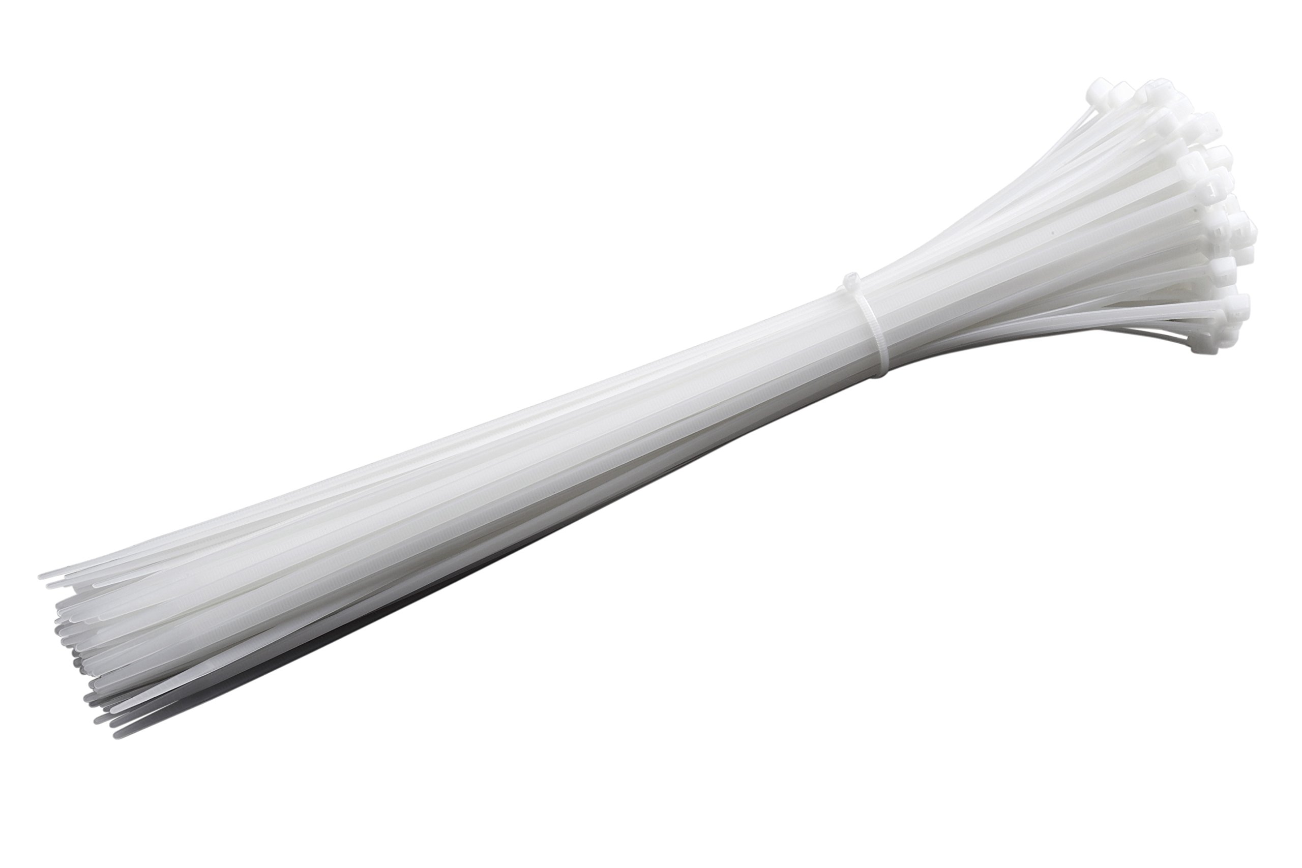 150 x 3.6mm White Cable Ties - 50 Pack (7452190) for Organizing Wires, Bundling Cables & Home Office Use