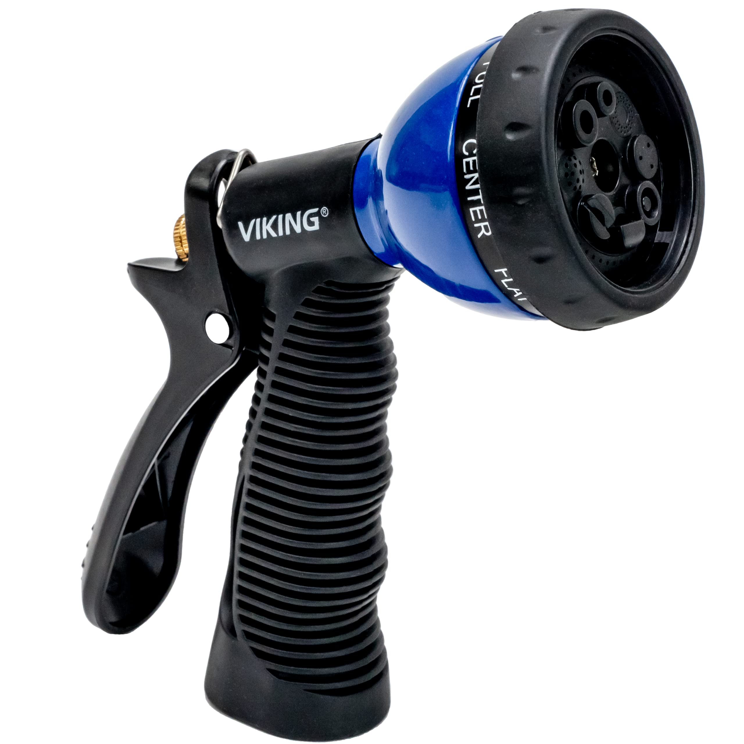 VIKING High Pressure Adjustable Garden Hose Nozzle - Heavy Duty Spray Nozzle for Watering Plants, Car Washing, Patio Cleaning & Outdoor Use | 8 Spray Patterns, Ergonomic Grip