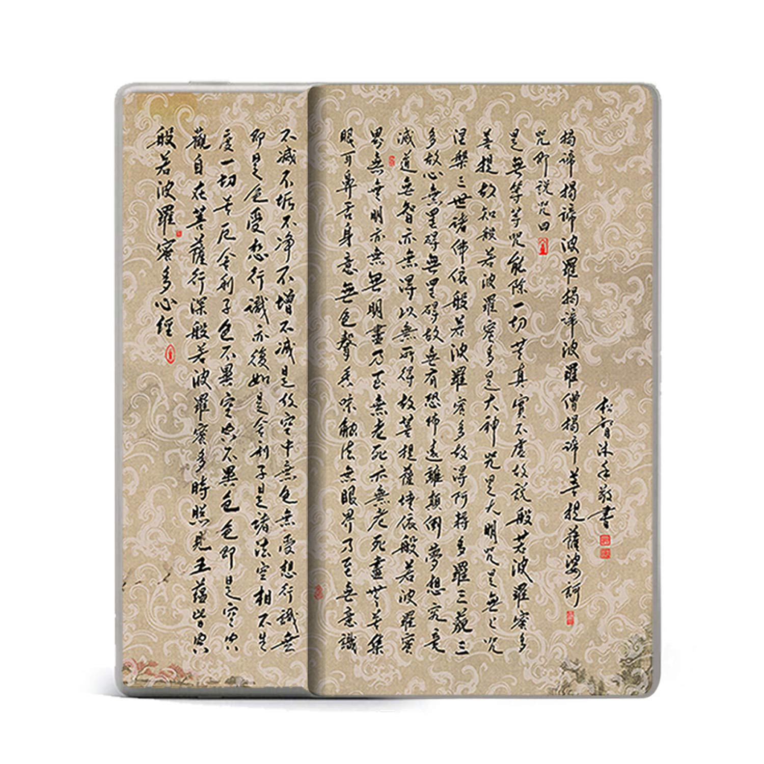 Premium Leather Back Stickers Case Cover for Kindle Oasis - Full Back Design with Multi-Heart Sutra Pattern | Perfect for Reading, Traveling and Gifting eBook Lovers