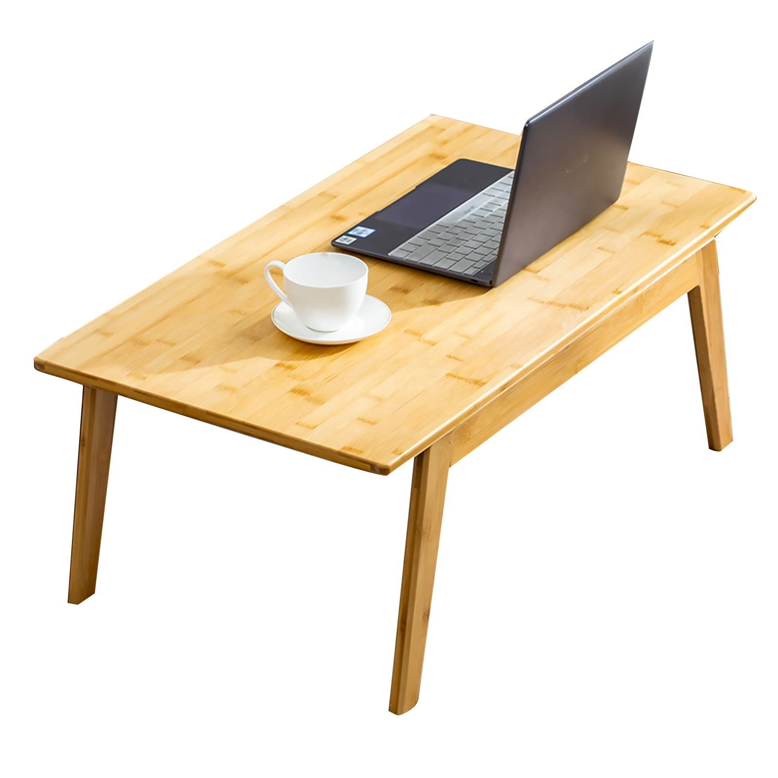 Japanese-Style Foldable Laptop Desk - Portable Breakfast Tray & Snack Table - 31cm Height Adjustable Multi-Functional Serving Tray (Brown, 80x45x31cm) - Perfect for Bed, Sofa, Office & Dorm Room Use