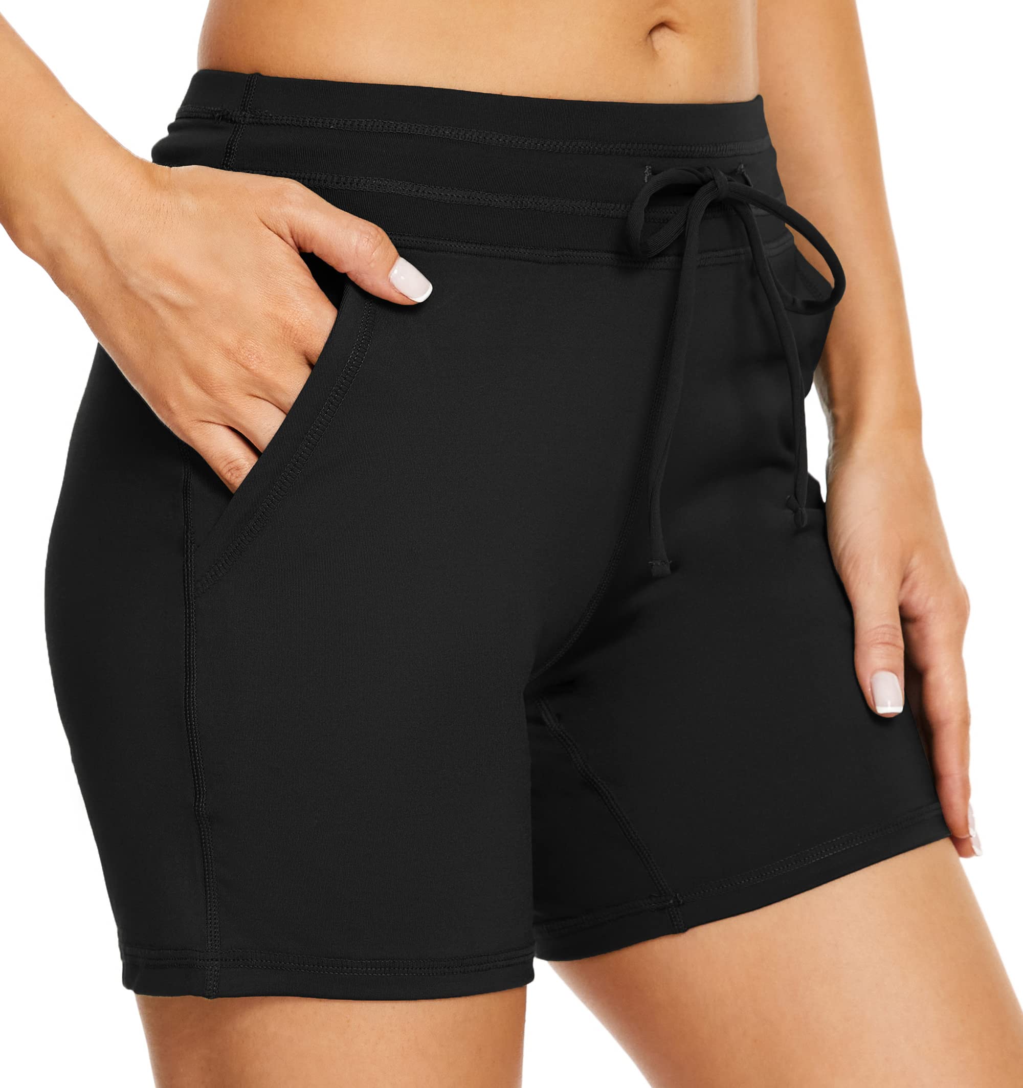 MOUEEY Women's Workout Shorts - Hiking, Running, Athletic Gym Shorts with Pockets - Comfortable & Breathable for Outdoor Activities & Fitness Training