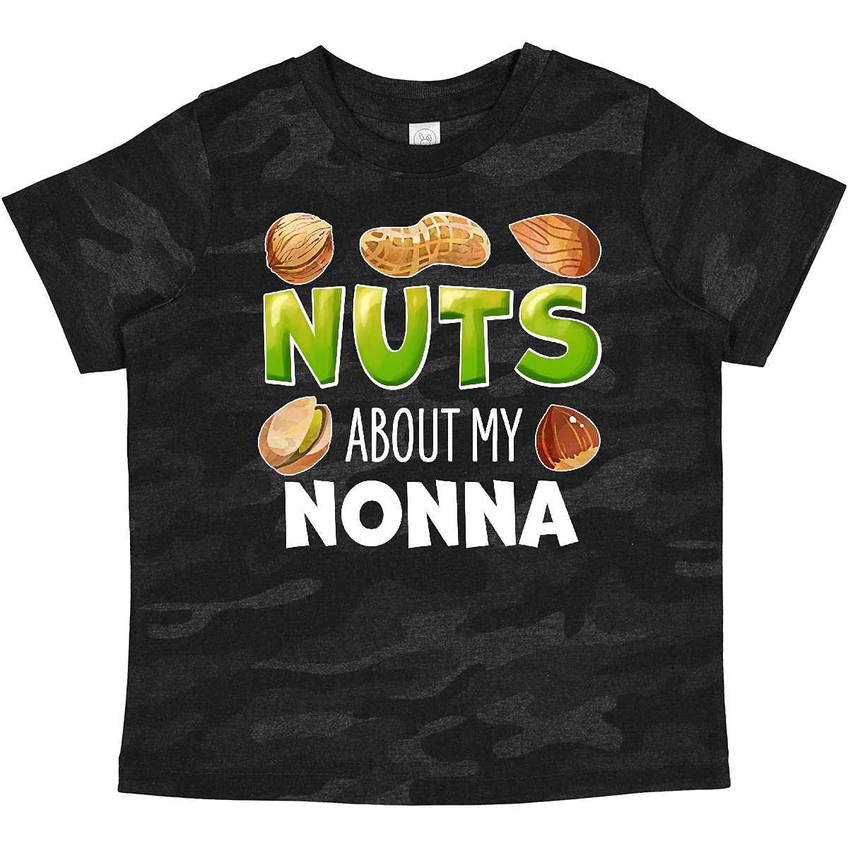 Inktastic Nuts About My Nonna Peanut Almond Pistachio Baby T-Shirt - Cute Graphic Tee for Toddlers & Infants - Perfect for Family Photos, Grandparents Day & Casual Outings