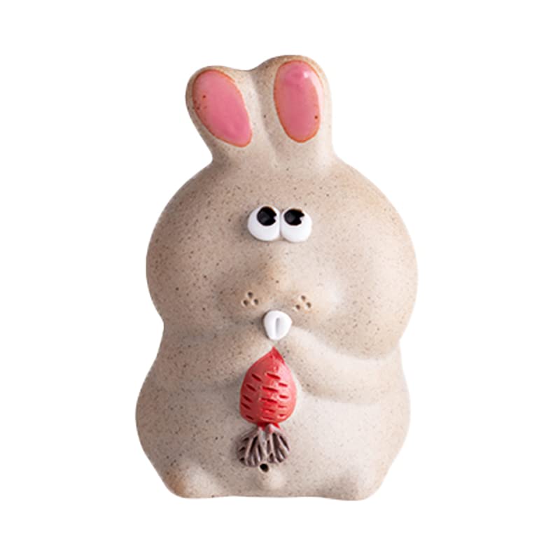Chinese Zodiac Purple Clay Tea Pet Rabbit - Cute Spray Water Tea Accessory for Kung Fu Tea Sets - Home & Car Decor for Tea Lovers - Perfect for Tea Ceremonies & Shelf Displays