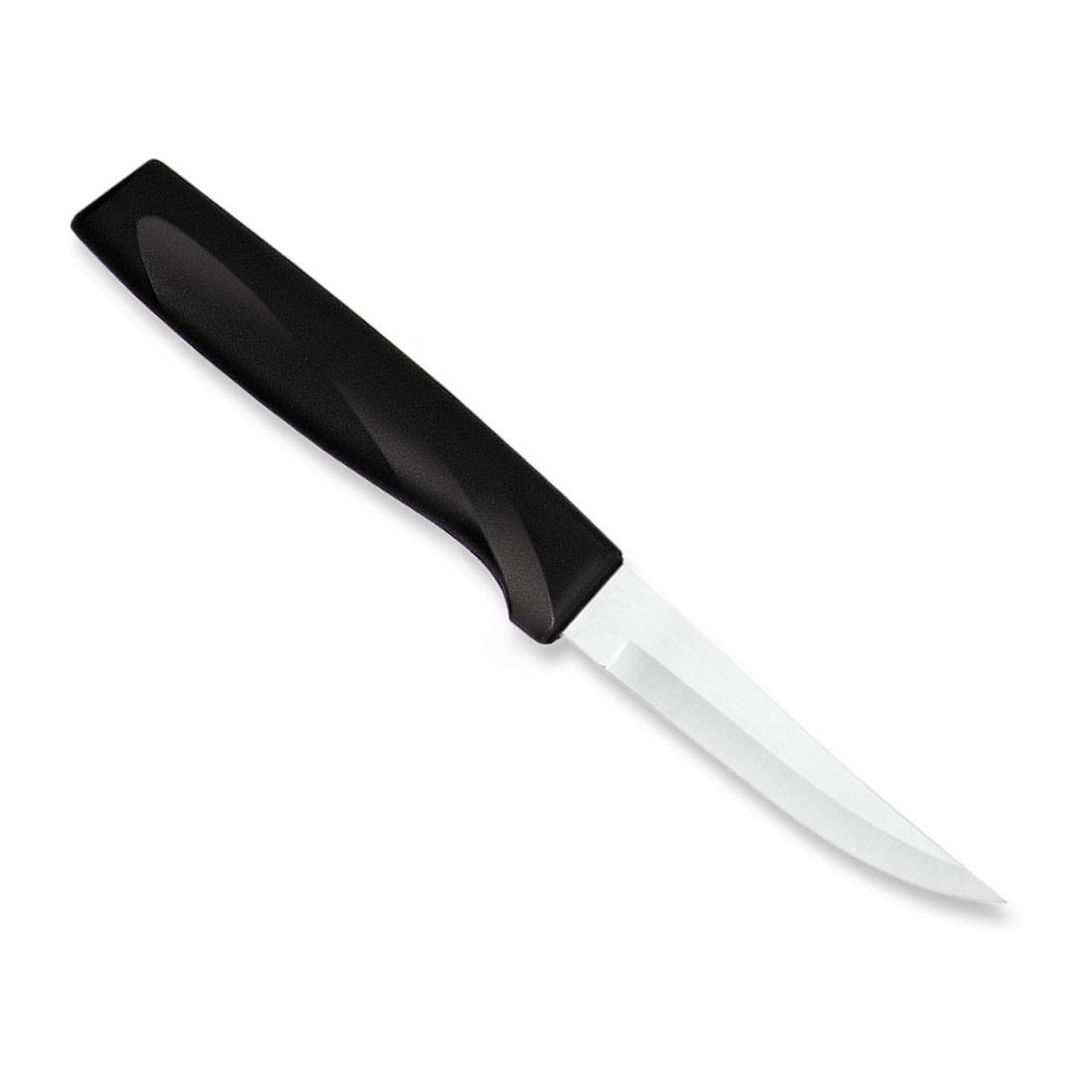 Rada Cutlery Anthem Series Heavy Duty Paring Knife - 3.5 Inch Sharp Kitchen Knife with Ergonomic Black Handle for Peeling, Slicing, and Precision Cutting Fruits Vegetables