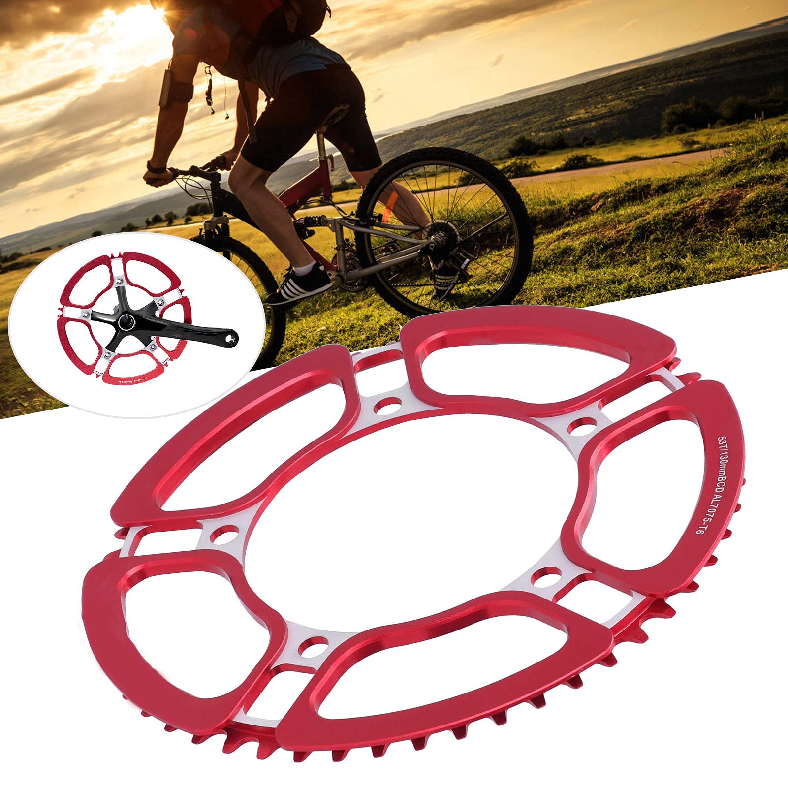 Evonecy 130MM BCD Hollow Bike Crankset - Lightweight & Durable Bicycle Crankset for Road Bikes & Mountain Bikes | Perfect for Cycling Enthusiasts & Professional Riders