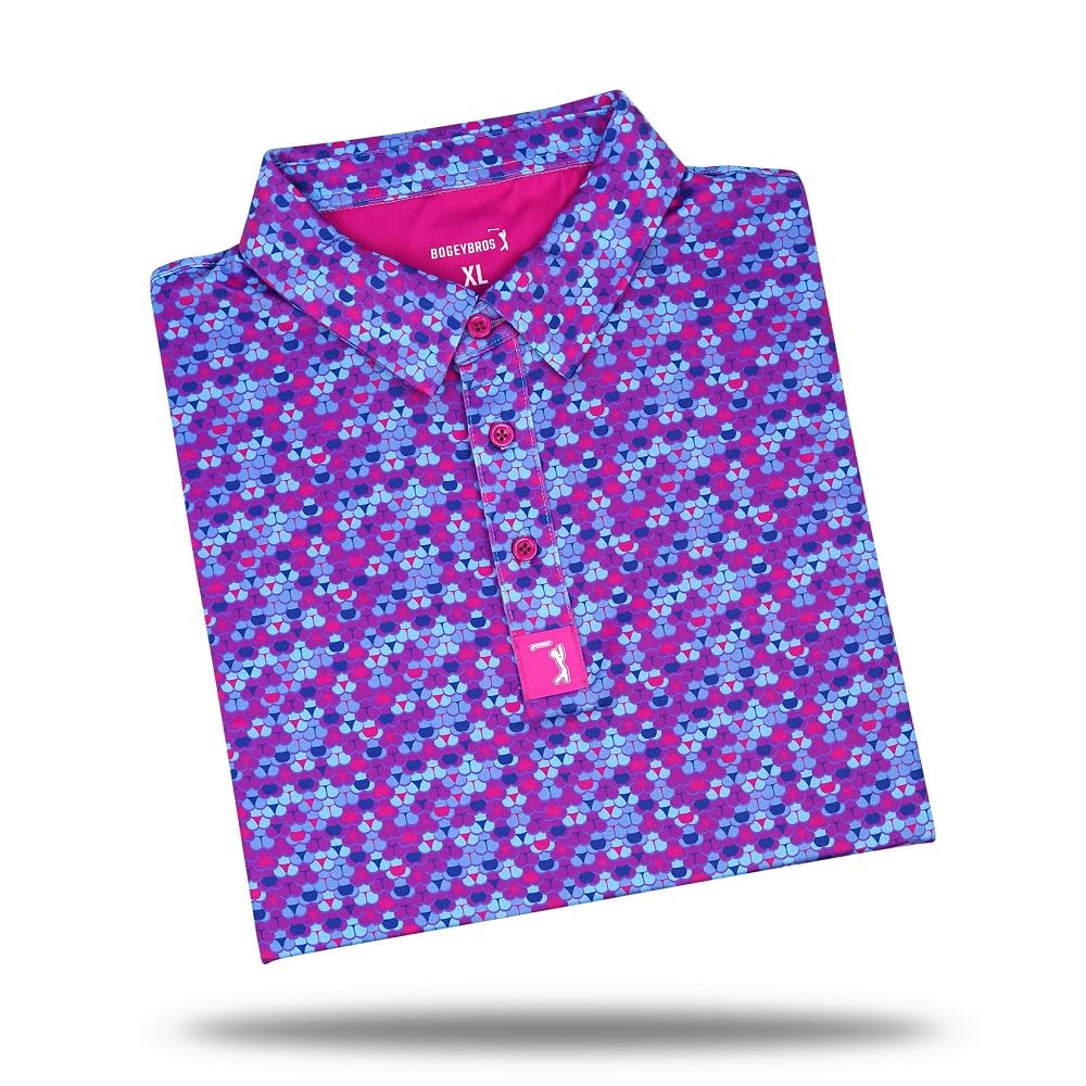 Bogey Bros - Funny Golf Polo Shirts for Men | 4-Way Stretch Short Sleeve Performance Shirt with UPF 50 Sun Protection | Perfect for Golf Course, Casual Wear & Outdoor Activities