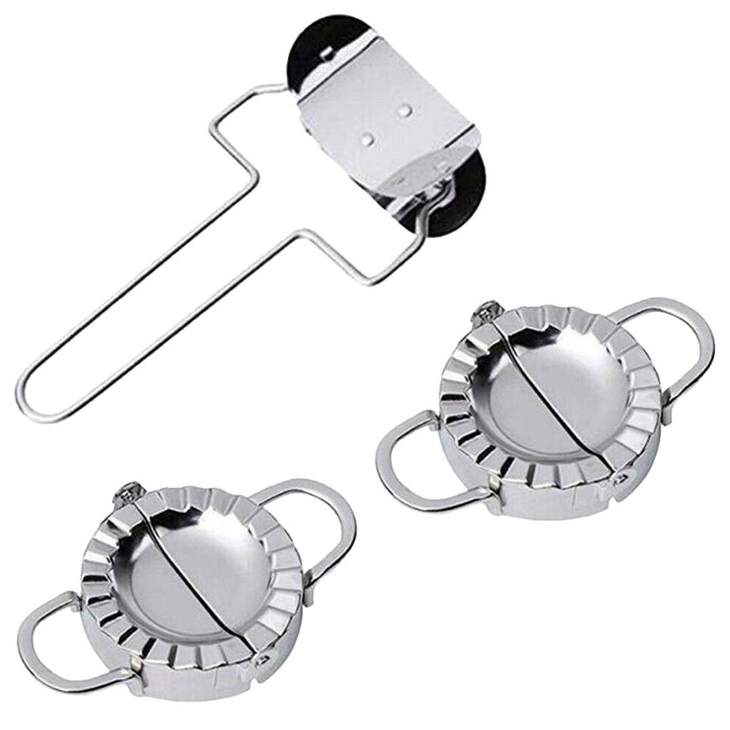 Stainless Steel Dumpling Maker Mold - 7.5cm Ravioli Press, Dough Cutter & Pastry Tool for Homemade Dumplings, Pierogi, Empanadas | Perfect Kitchen Gadget for Asian Cooking, Italian Pasta & Baking