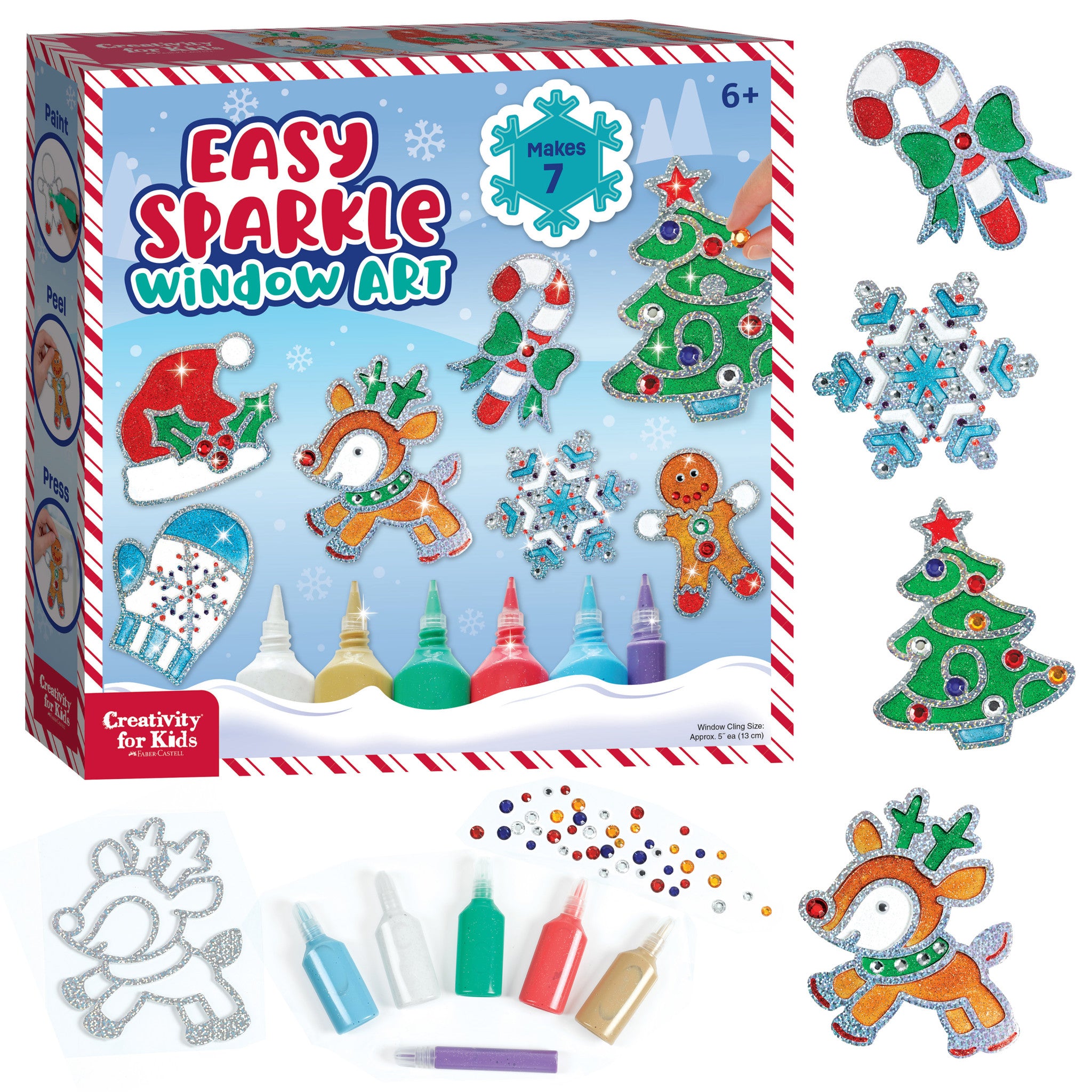 Easy Sparkle Window Art Kit #6320000 - DIY Holiday Window Decorations for Christmas, Halloween & Seasonal Home Decor