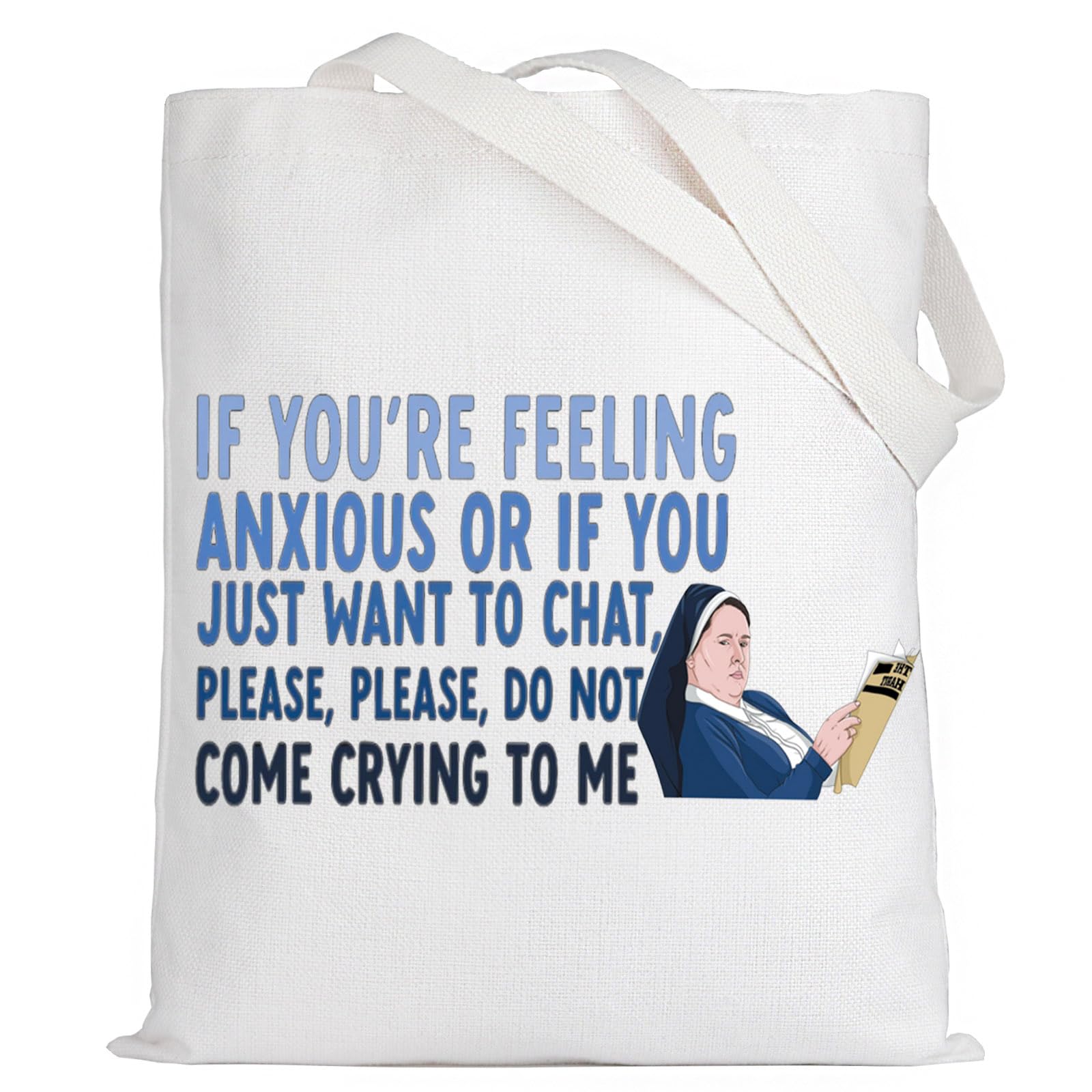LEVLO Derry Girls TV Show Inspired Makeup Bag - Sister Michael Fan Gift with 'Don't Come Crying To Me' Print - Waterproof Cosmetic Pouch & Zippered Tote for Travel, School, and Daily Use