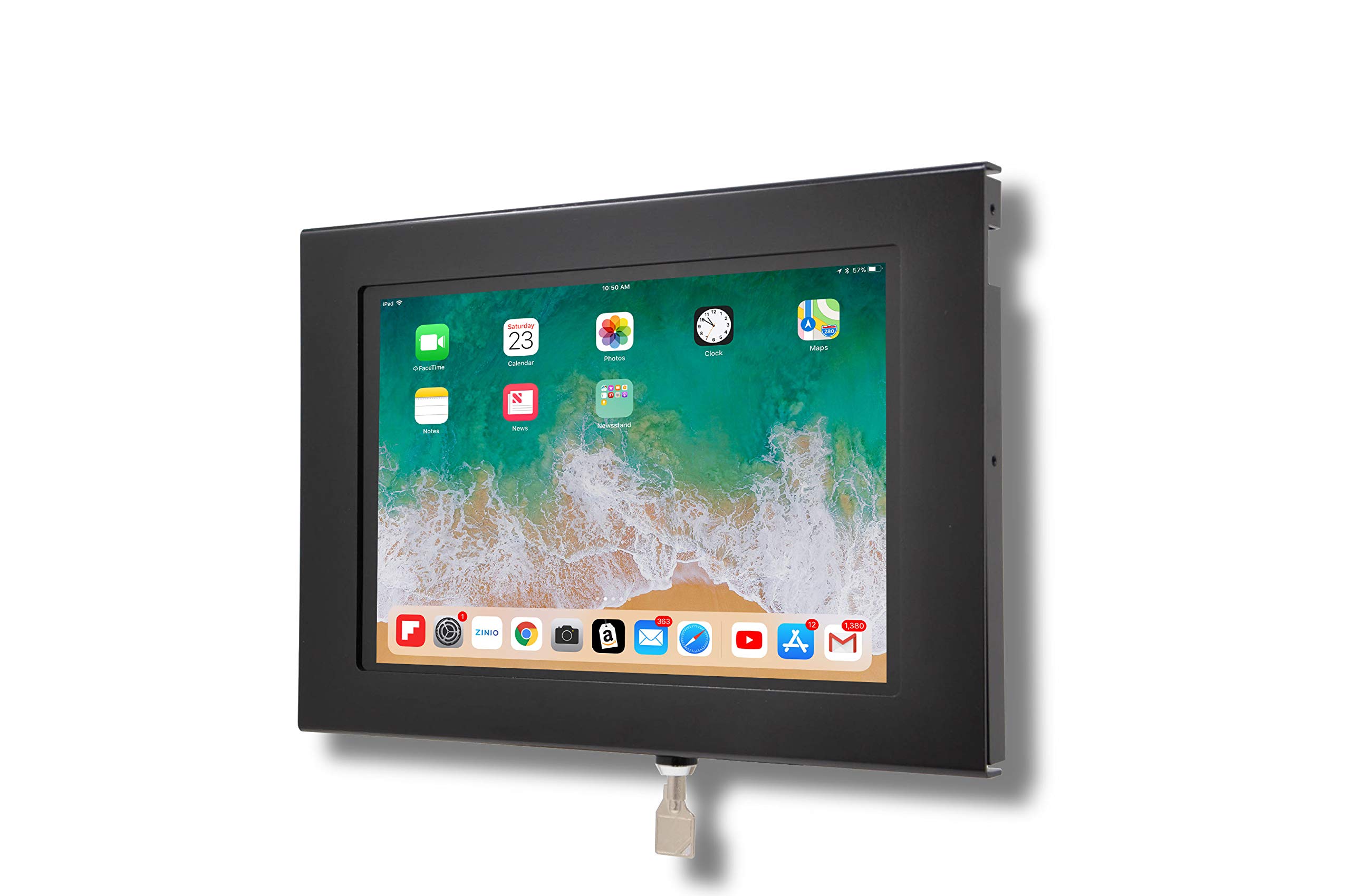 TABcare Secure Locking Metal Case for Apple iPad Air 4/5 10.9 Inch - Heavy Duty Protection for Retail Kiosk, POS System, Store Display & Commercial Use (Black) - Perfect for Secure Tablet Mounting in High Traffic Areas