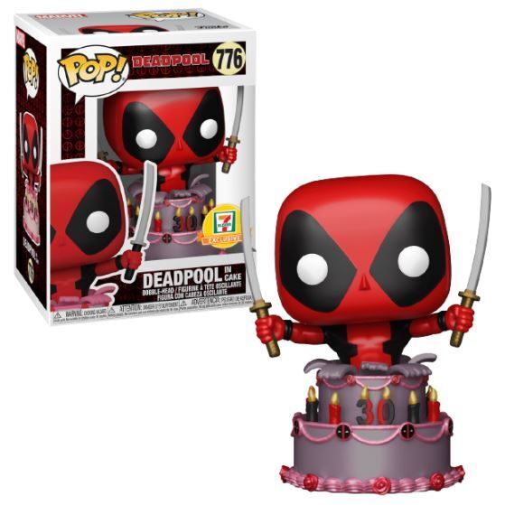 Deadpool 30th Anniversary Metallic Cake Pop! Vinyl Figure #776 (7-Eleven Exclusive) - Perfect for Marvel Collectors & Gift Giving