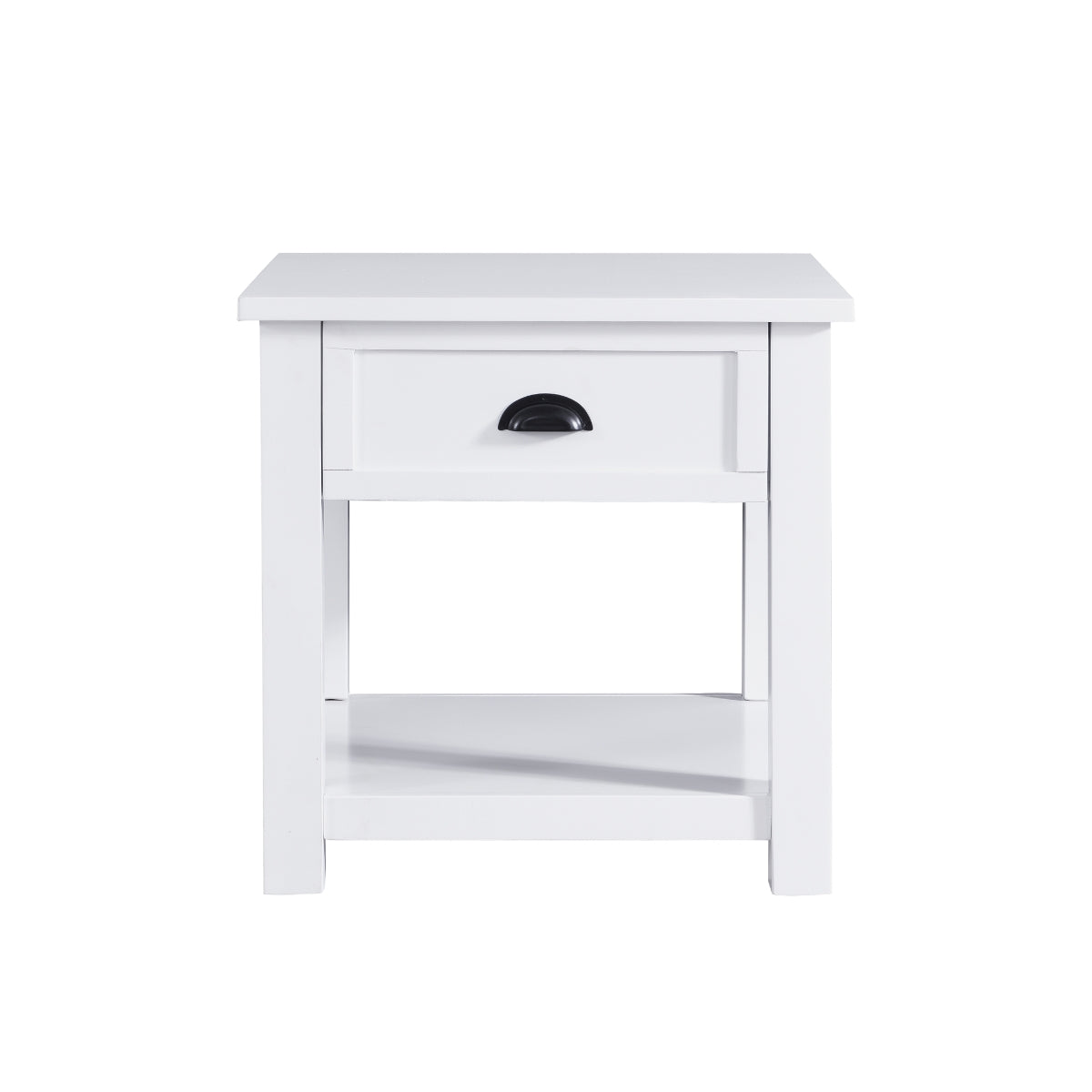 Champlain Modern End Table with Functional Drawer & Lower Display Shelf - Perfect for Living Room, Bedroom, or Office Decor
