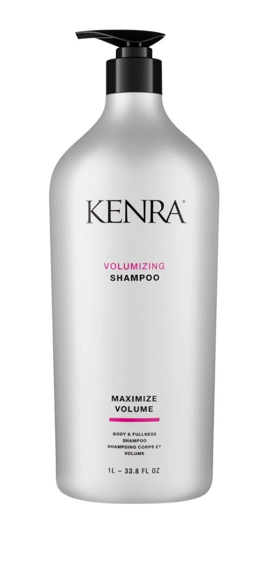 KENRA Volumizing Shampoo for Fine Hair - 33.8oz (1 Liter) - Sulfate Free, Paraben Free - Adds Volume & Body - Salon Quality Hair Care for Daily Use at Home or Professional Styling