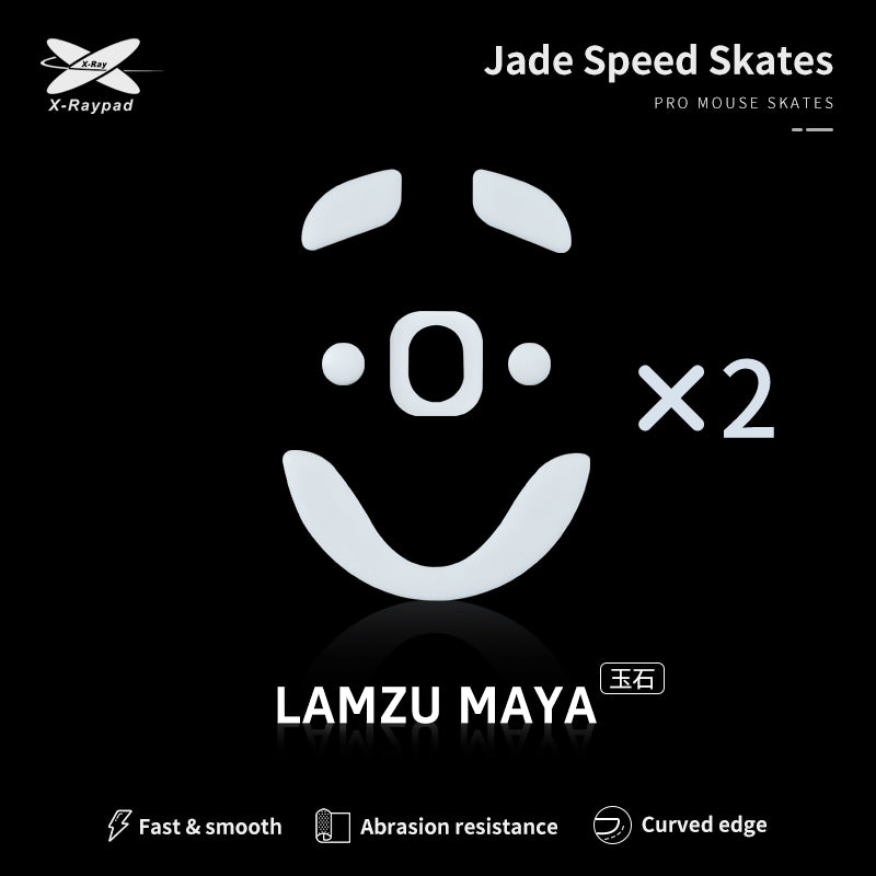 Lamzu Maya Mouse Skates - X Raypad Jade PTFE Feet for Smooth Gliding - Perfect for Gaming, Esports & Precision Work