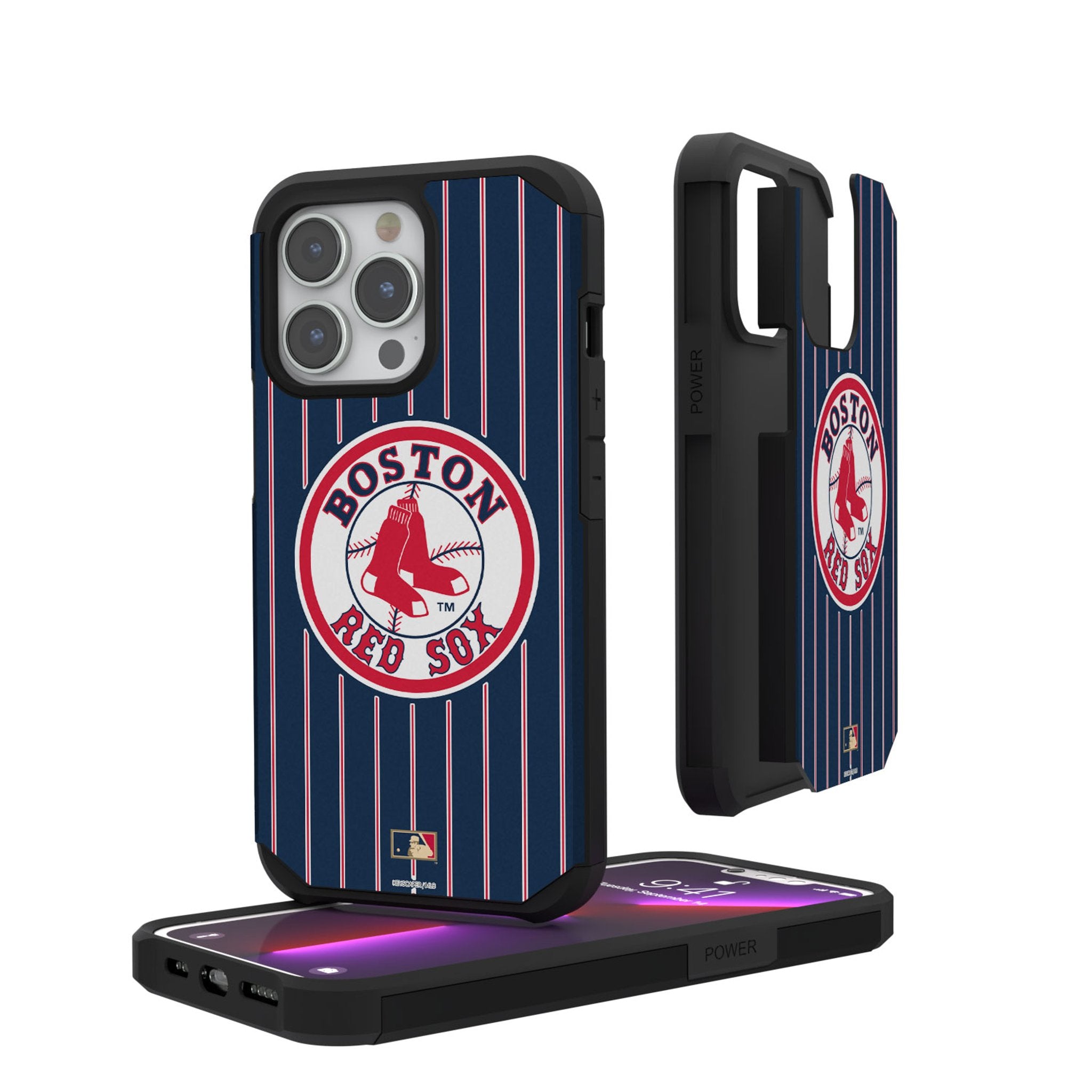 Boston Red Sox 1976-2008 Cooperstown Collection Pinstripe Rugged Phone Case - Durable Protection for iPhone & Android - Perfect for Baseball Fans & Game Day