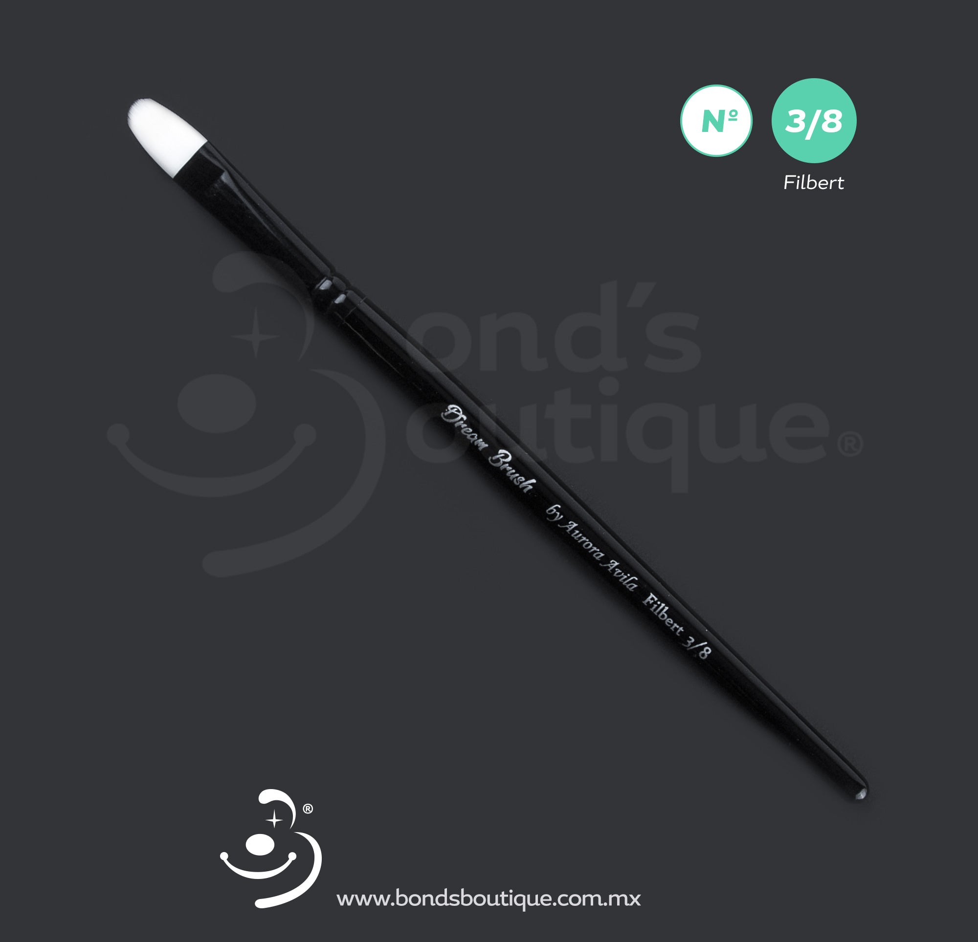 Dream Brush Filbert #3/8 - Professional Artist Paint Brush for Oil & Acrylic - Perfect for Blending, Detailing & Canvas Painting