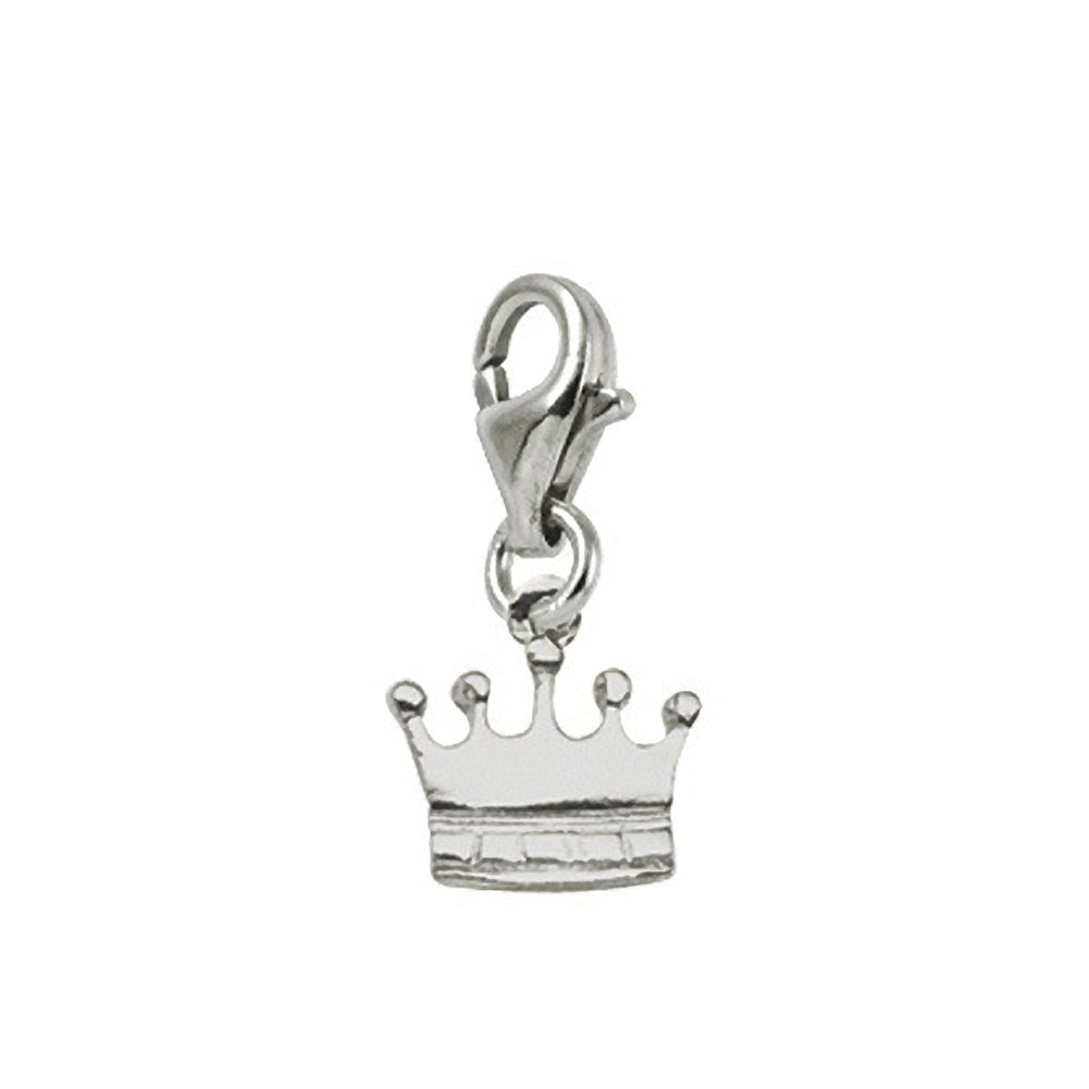 Elegant Crown Charm with Lobster Claw Clasp - Dainty Jewelry Charms for Bracelets & Necklaces - Perfect for DIY Jewelry Making, Gift Giving and Everyday Wear
