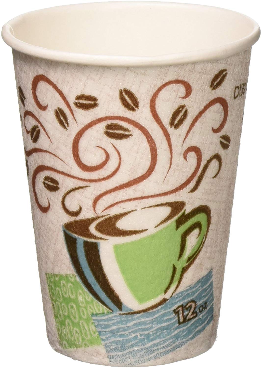 Dixie Perfectouch Disposable Hot Cups 12oz - 500 Count Bulk Pack for Coffee, Tea & Hot Beverages - Ideal for Offices, Cafes & Home Use