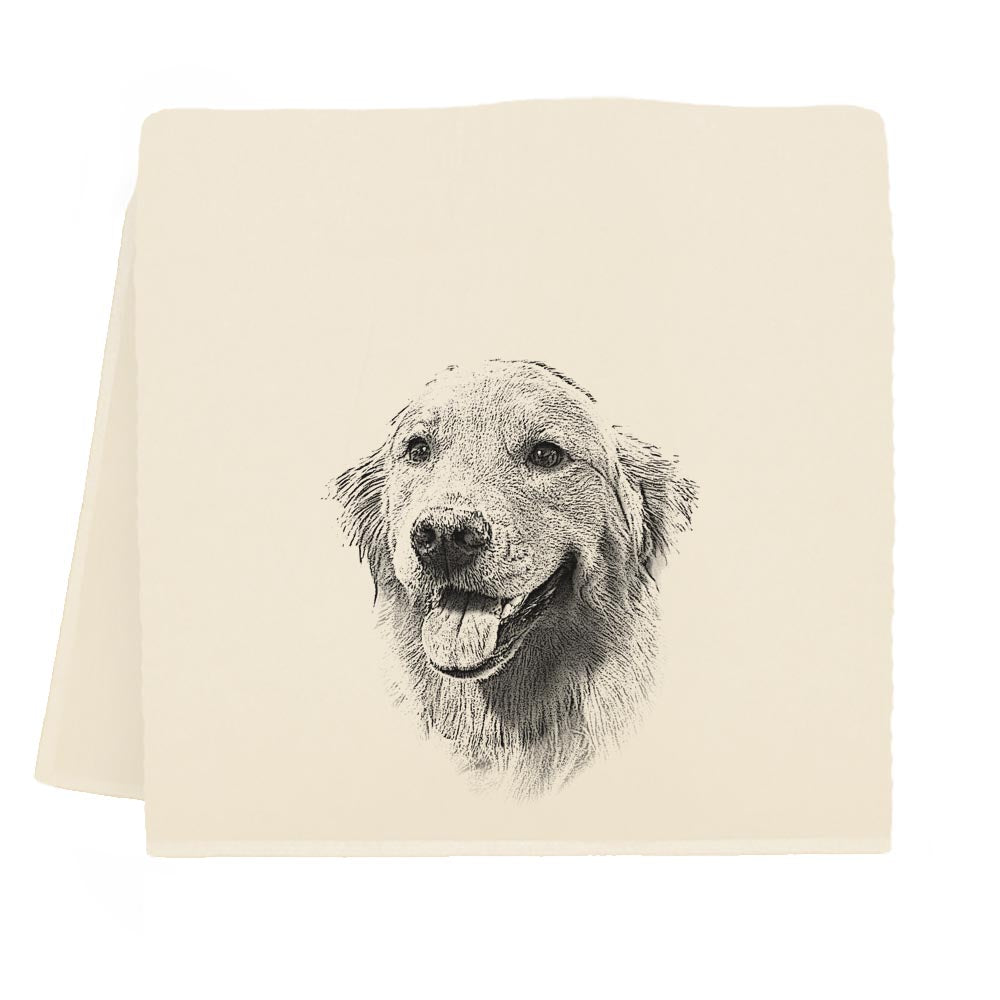 Golden Retriever Tea Towel - Absorbent & Durable Kitchen Towels for Dogs Lovers - Perfect for Baking, Cooking & Home Decor