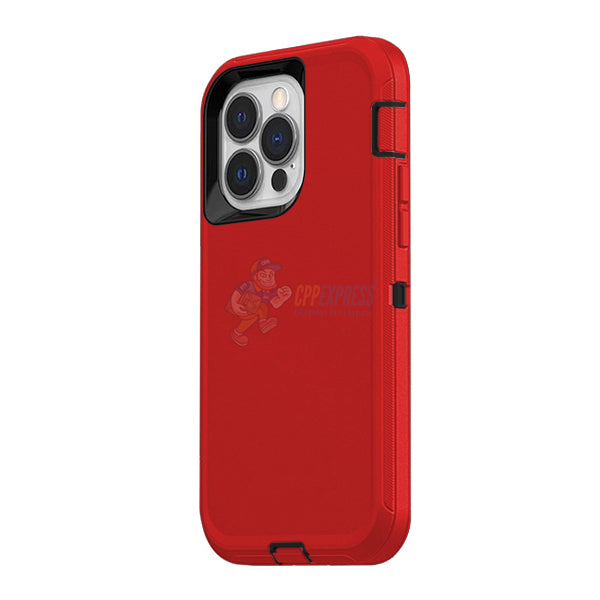 iPhone 15 Pro Shockproof Case - Military Grade Drop Protection, Slim Fit Defender Cover (Red) - Perfect for Outdoor Adventures, Travel & Daily Use