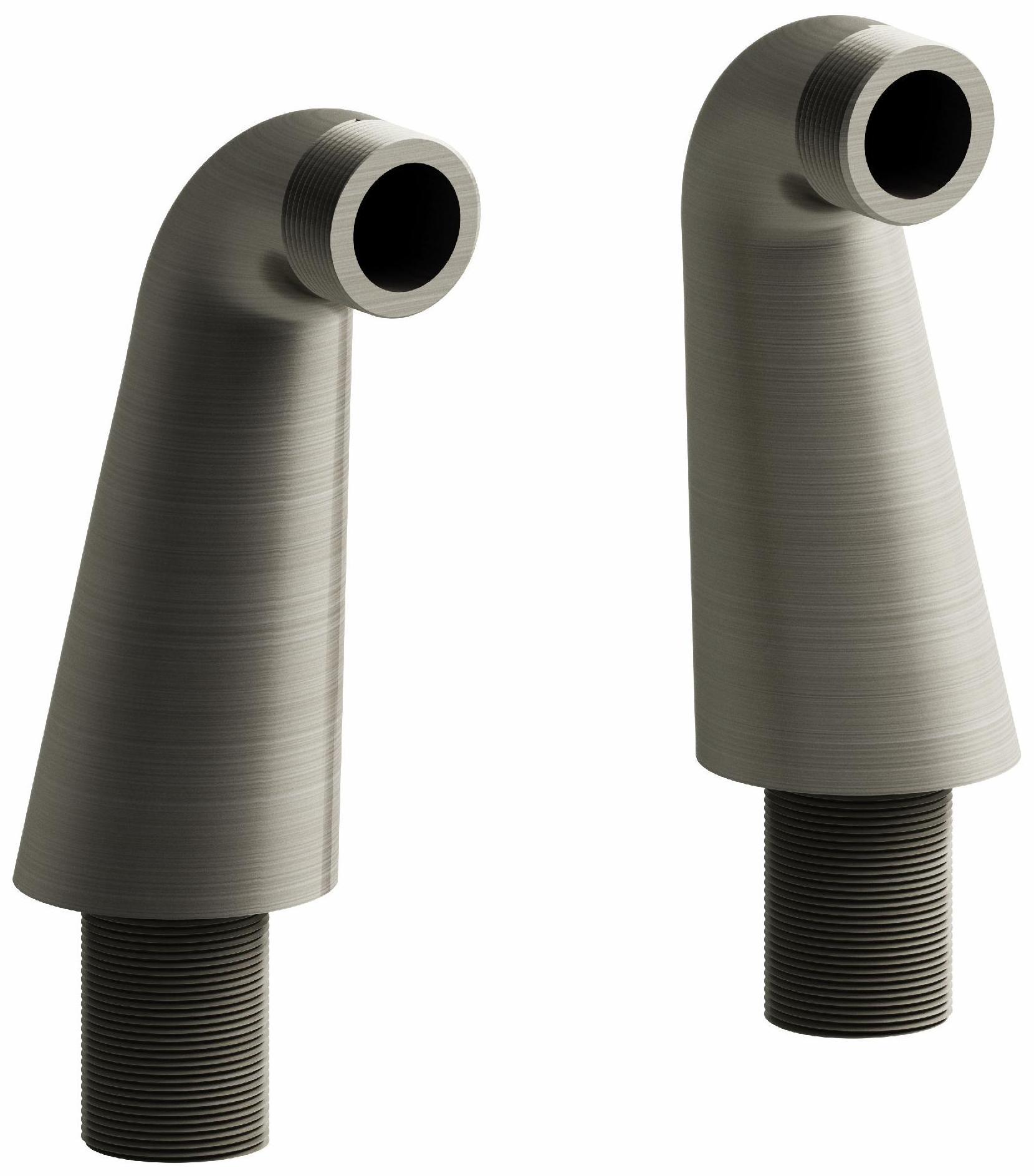 4 Deck Mount Riser Pair - Brushed Nickel TU99BN RIOBEL | Durable Shower Shelf Brackets for Bathroom, Kitchen & RV Use