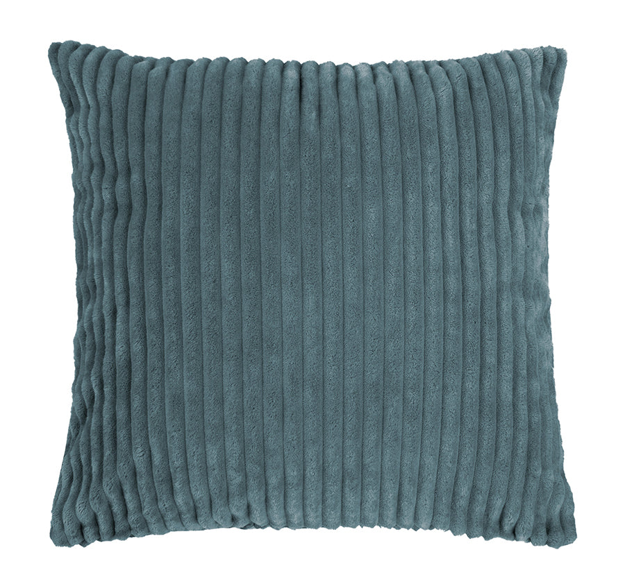 50x50cm Channel Stitched Filled Cushion in Petrol Blue - Perfect for Sofa, Bed, or Floor Seating Comfort