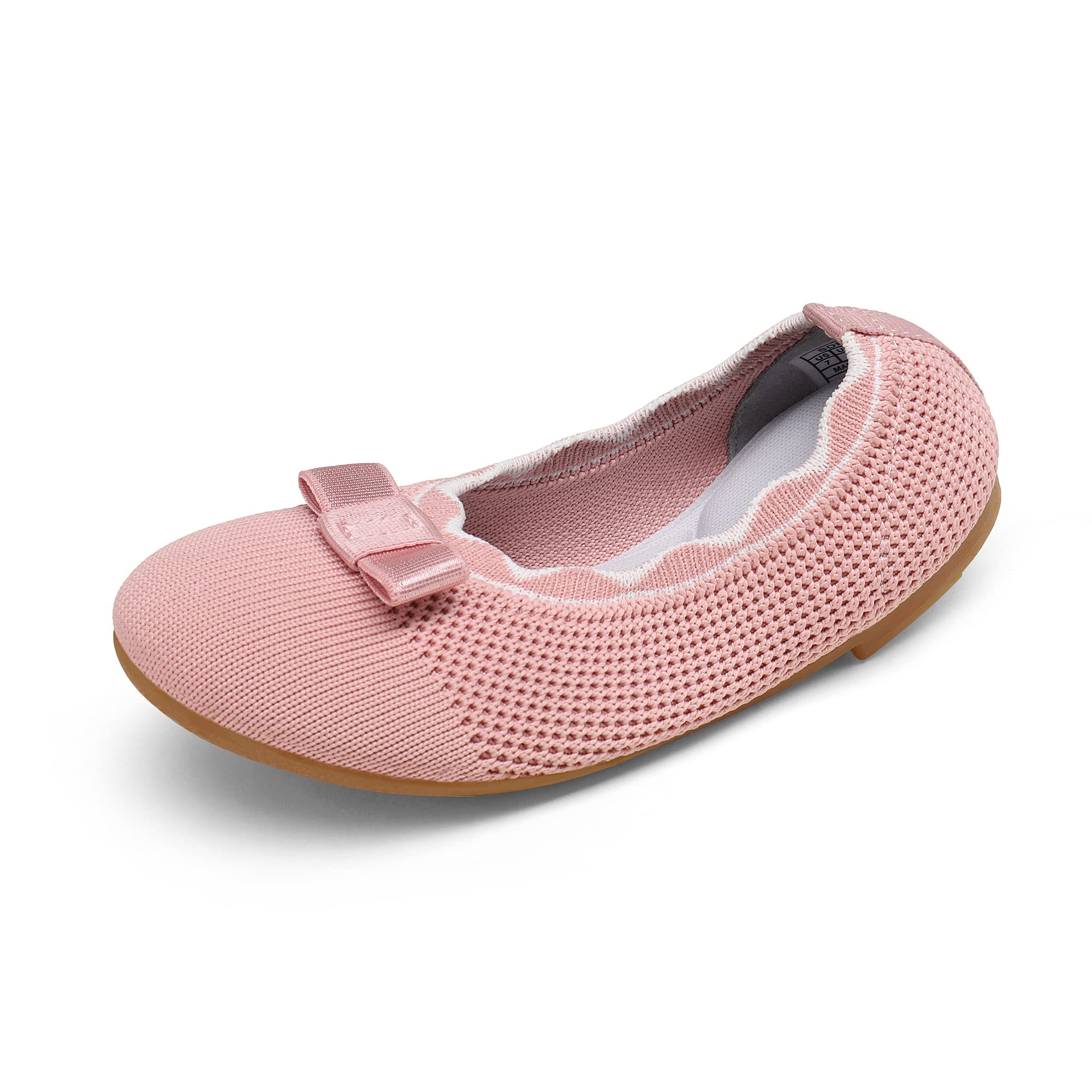 DREAM PAIRS Girls Ballet Flats - Comfortable Slip On Knit Dress Shoes for Toddler & Little Kid | Perfect for School, Parties & Everyday Wear