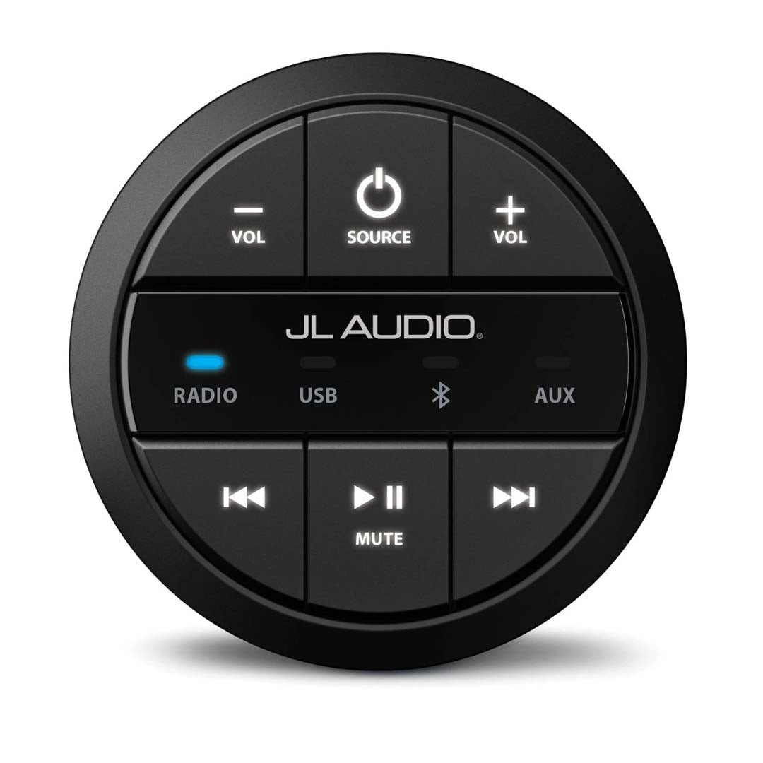 JL Audio MMR 20 BE Marine Round Wired Remote Controller for MediaMaster - Perfect for Boats, Yachts & Watercraft Audio Systems