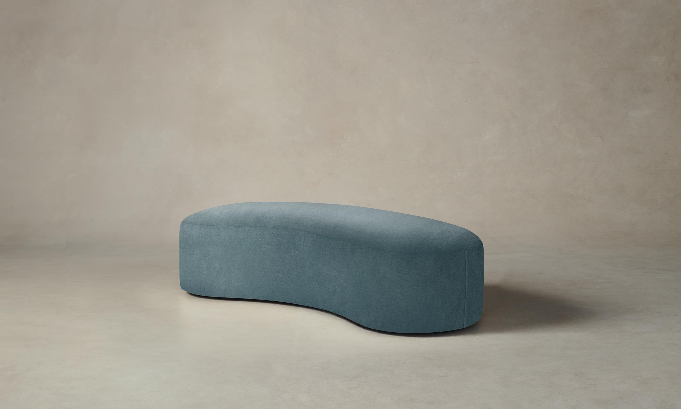 Chelsea Daybed with Mohair Upholstery in Slate Blue - Perfect for Living Rooms, Guest Rooms, and Cozy Reading Nooks