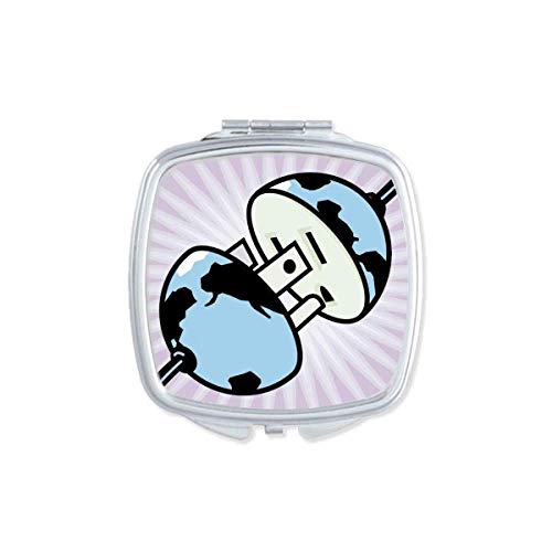 DIYthinker Circuit Diagram Pattern Compact Pocket Mirror - Double Sided Glass Makeup Mirror for Travel, Home & Office (Portable & Stylish)