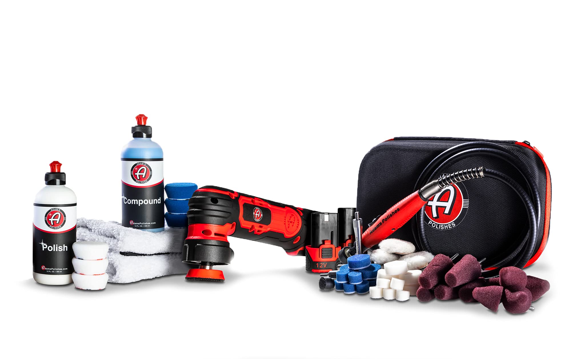 Adam's SK Pro Micro Polisher Accessories Kit - Complete Detailing Kit for Car Paint Correction, Ceramic Coating & Wax Application - Perfect for Auto Detailing Professionals & DIY Enthusiasts