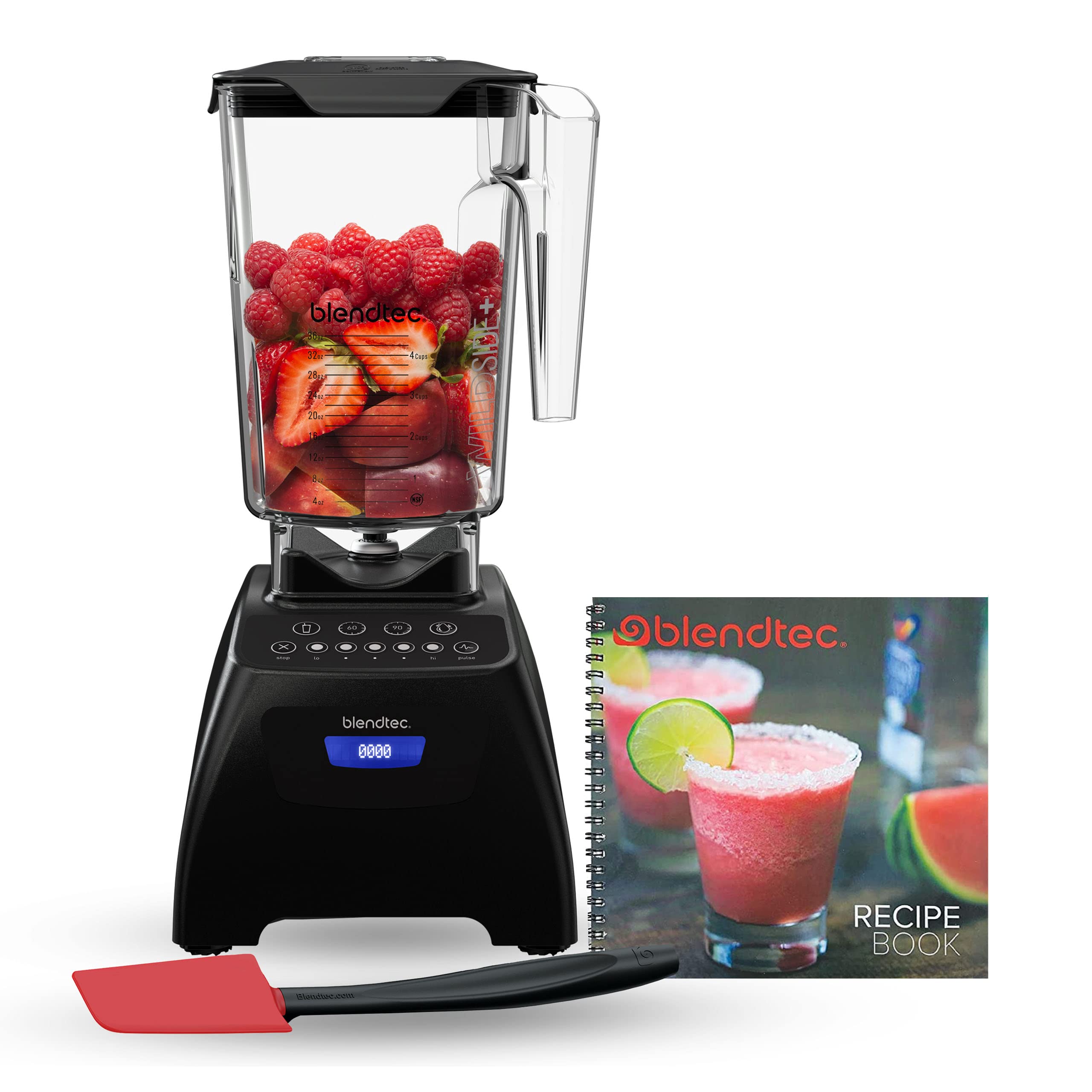 Blendtec Classic 575 Blender with WildSide+ Jar & Recipe Book - Perfect for Smoothies & Kitchen Use