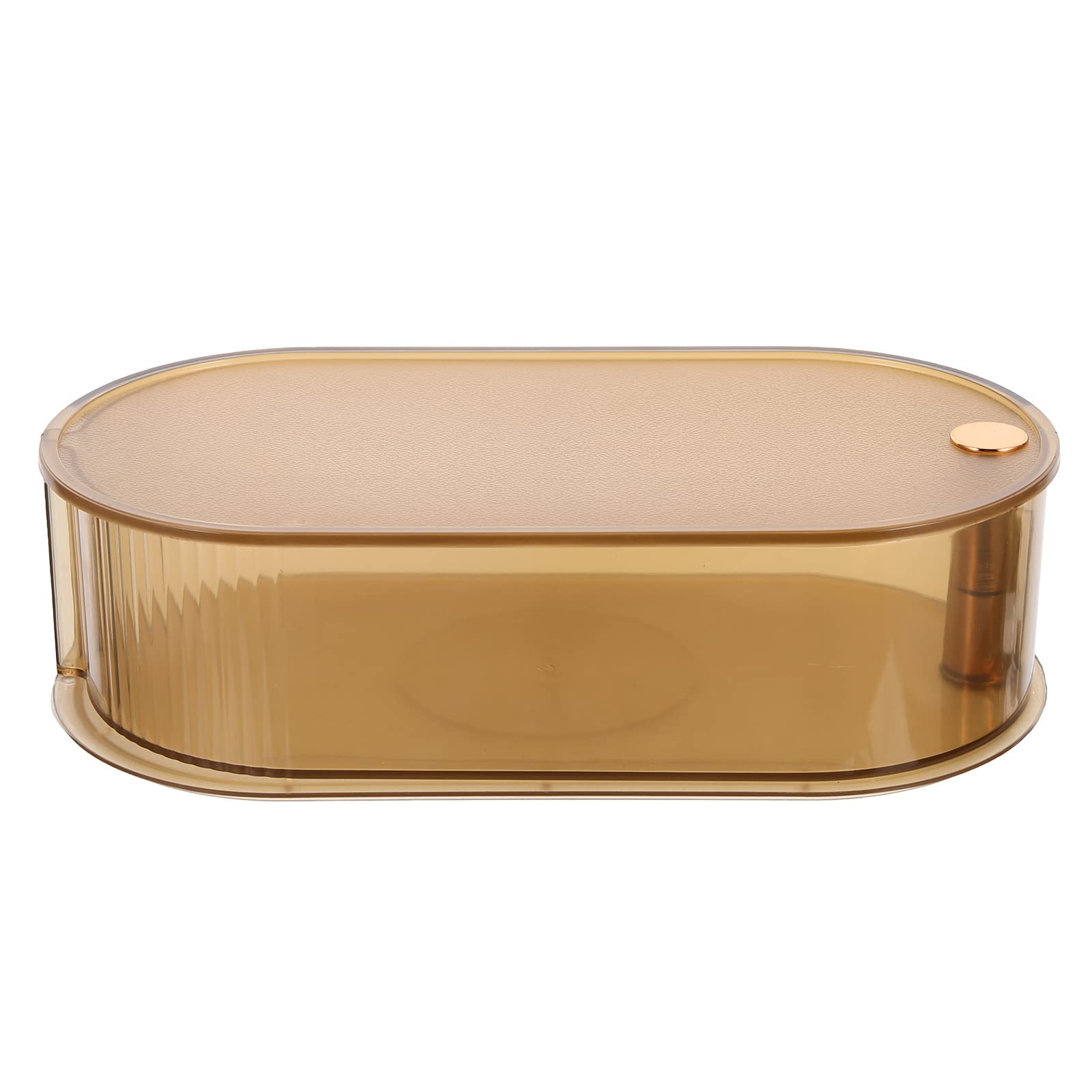 LUOZZY Desktop Jewelry Storage Box - 6 Drawer Organizer for Rings, Earrings & Necklaces | Multi-Functional Jewelry Organizer with Mirror | Golden Finish - Perfect for Bedroom Vanity, Dresser & Travel