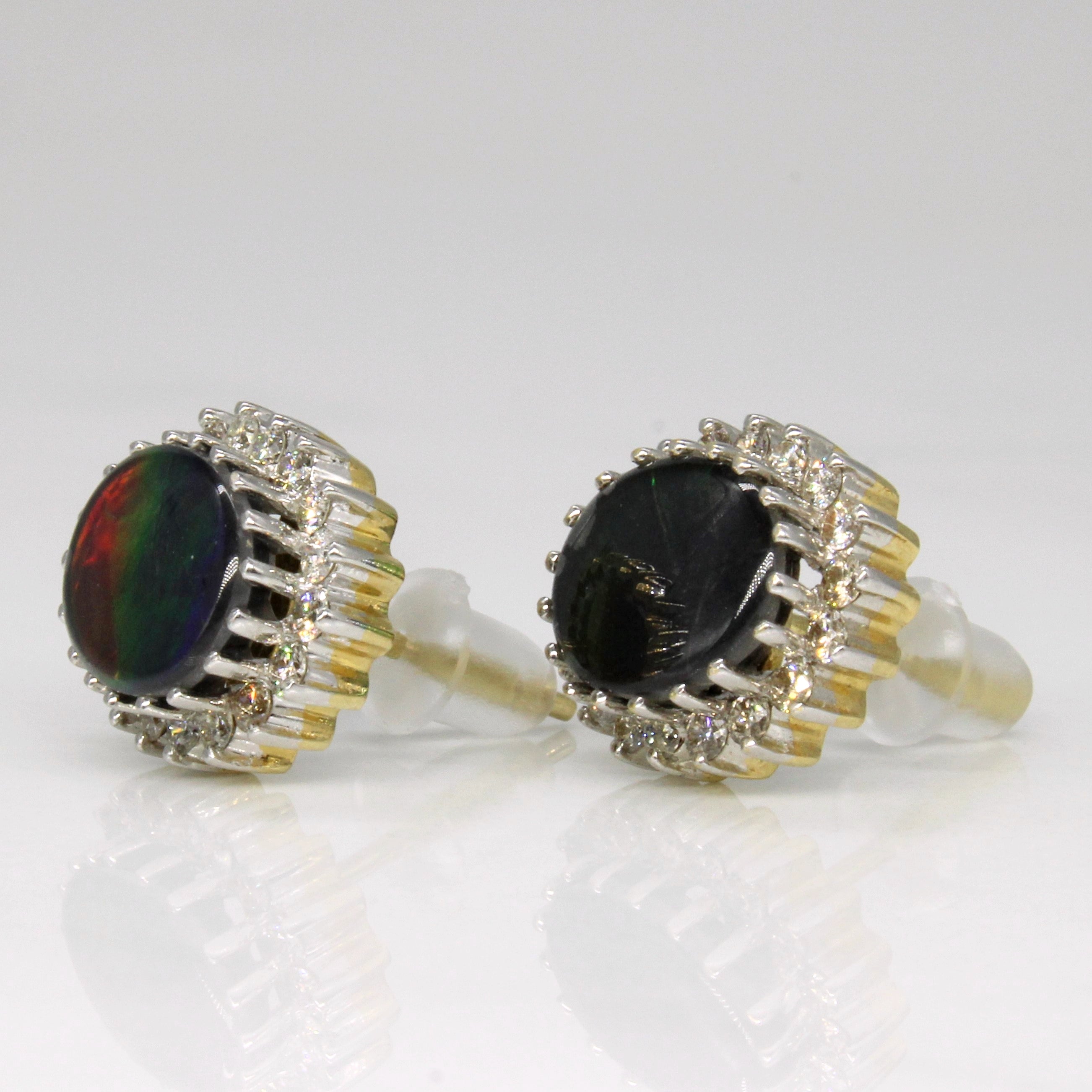 Exquisite 2.10ctw Ammolite & Diamond Earrings with 0.54ctw Gemstones | Luxury Jewelry for Women | Perfect for Weddings, Parties & Special Occasions
