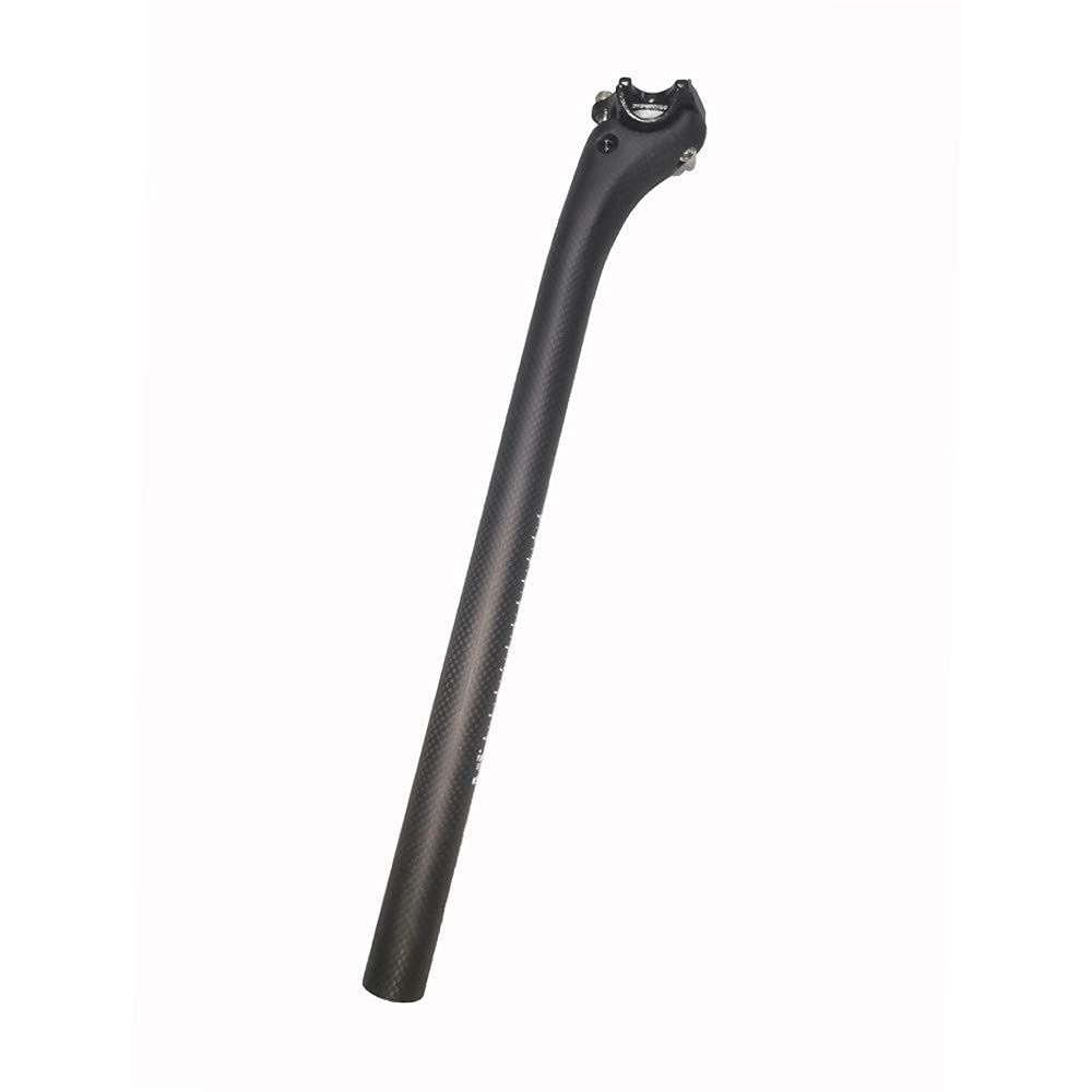 ROADNADO Carbon Fiber Bike Seatpost 27.2/31.6mm x 350/400mm - Ultralight Adjustable Offset MTB Seat Post for Road Bikes, Mountain Bikes & BMX - Matte Black - Perfect for Racing, Commuting & Off-Road Cycling