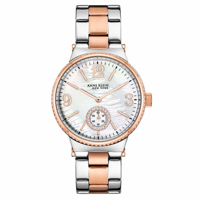 Anne Klein 12/2341MPRT New York Two-Tone Stainless Steel Women's Quartz Watch - Elegant Dress Watch for Office, Party & Everyday Wear