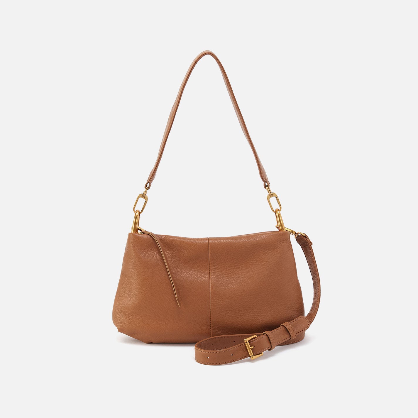 Premium Pebbled Leather Shoulder Bag in Warm Honey - Stylish & Durable Crossbody Bag for Work, Travel & Everyday Use