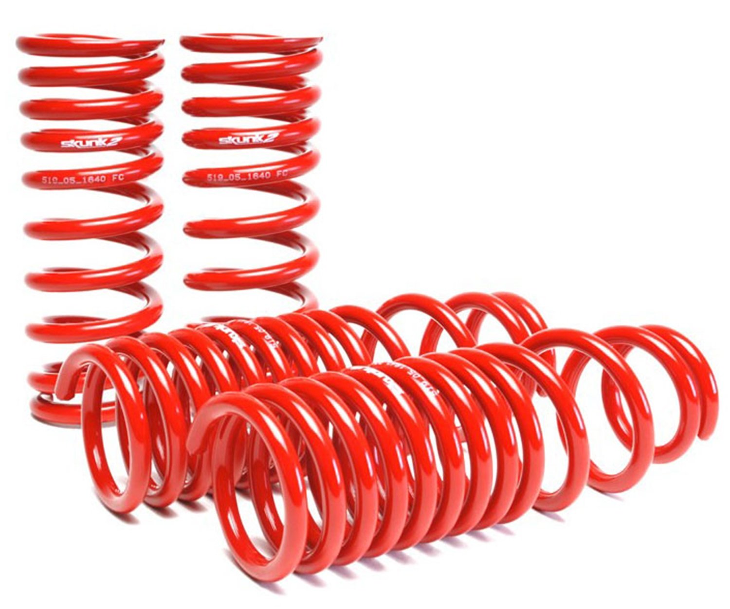 Skunk2 Racing Lowering Coil Spring Set - 519-05-1640 - Front 369 lb-in./559 lb-in., Rear 134 lb-in./419 lb-in. - Lowers Front 2.5 in., Rear 2.25 in. - Performance Suspension Upgrade for Honda Civic, Acura Integra - Perfect for Track Racing & Street Performance