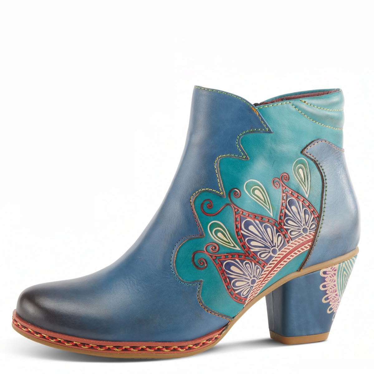 Spring Step L'Artiste Women's Zamihi Western Boots - Comfortable Cowgirl Ankle Booties for Country Dancing, Rodeo & Casual Wear
