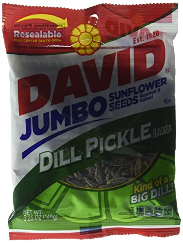 David Jumbo DILL PICKLE Sunflower Seeds - Roasted & Salted (3 Pack, 5.25 oz Each) | Perfect for Snacking, Road Trips & Sports Events